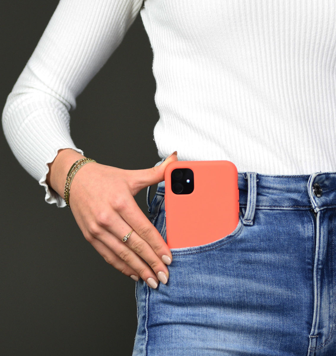 HappyCase iPhone SE 2020 Hoesje Siliconen Back Cover Oranje afbeelding 6