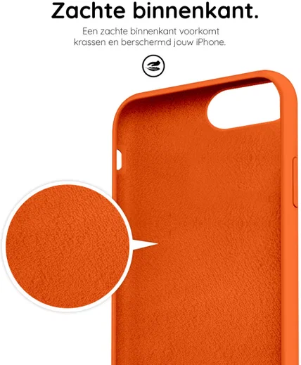 HappyCase iPhone SE 2020 Hoesje Siliconen Back Cover Oranje afbeelding 7