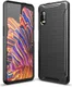Samsung Galaxy Xcover Pro Geborsteld TPU Hoesje Zwart afbeelding 1