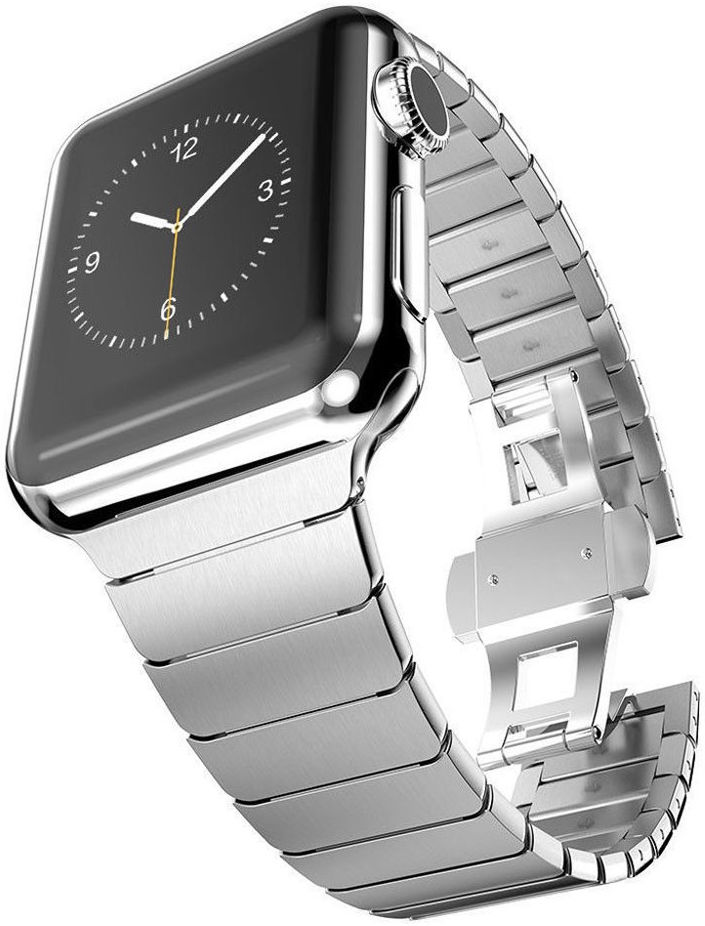 Apple Watch 1-10/SE/Ultra 49/46/45/44/42MM Bandje Schakelband RVS Zilver afbeelding 4