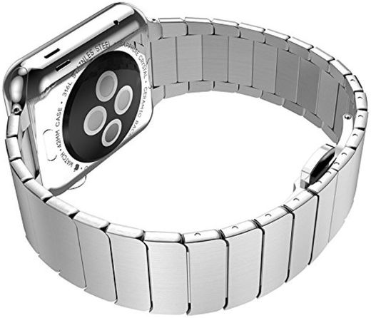 Apple Watch 1-10/SE/Ultra 49/46/45/44/42MM Bandje Schakelband RVS Zilver afbeelding 8