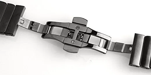 Apple Watch Bandje - 1-10/SE - 42/41/40/38MM - Schakelband - RVS - Zwart afbeelding 5