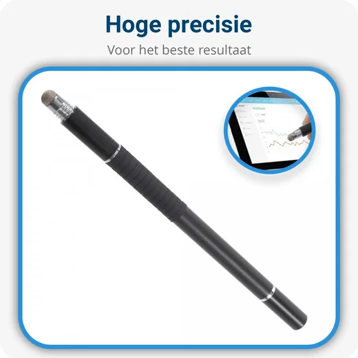 Universele Stylus Pen Voor Telefoon Tablet en iPad Met 3 Tips Zwart afbeelding 4