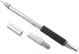 Universele Stylus Pen 3 Koppen voor Smartphone - Tablet – iPad Zilver afbeelding 2