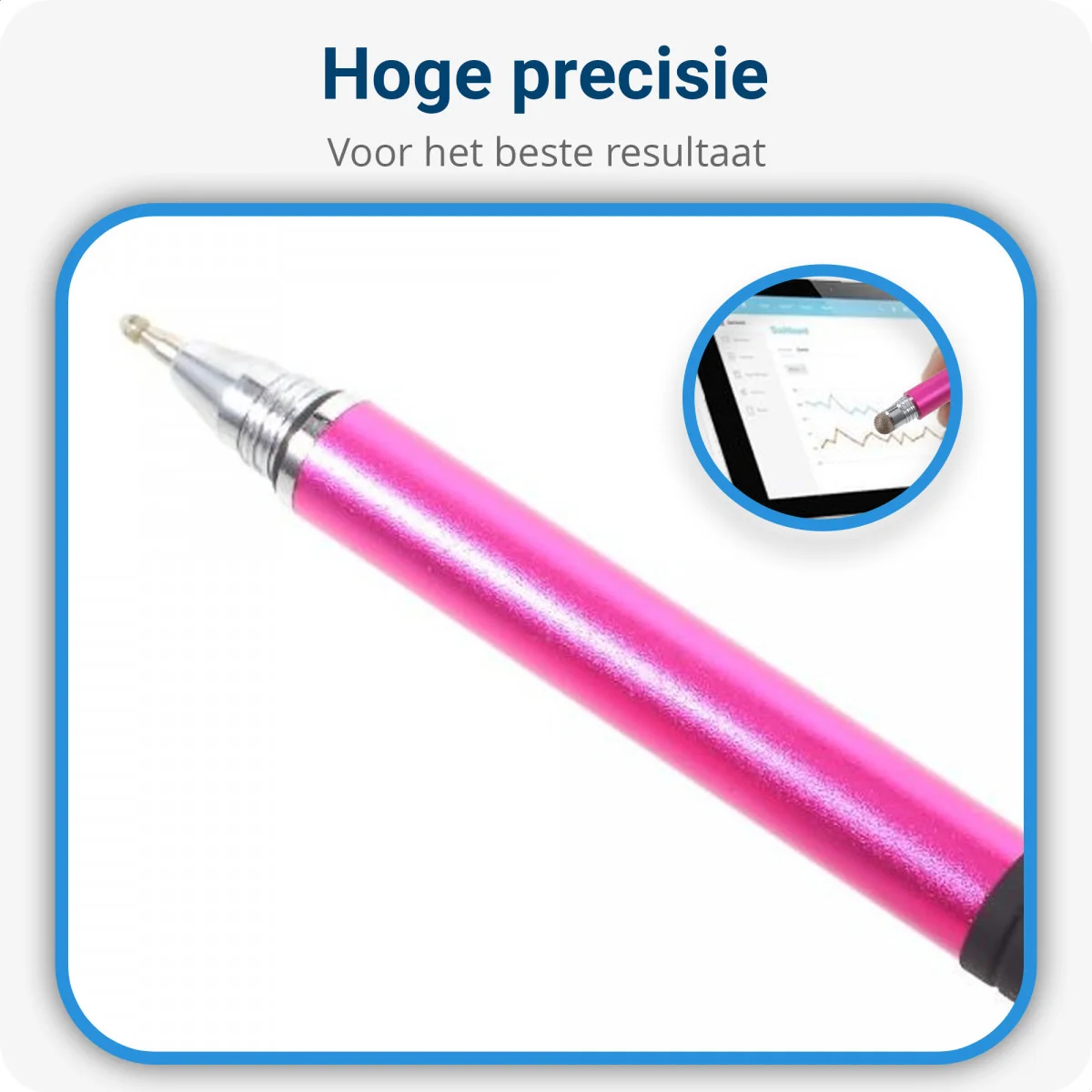 Universele Stylus Pen Voor Telefoon Tablet en iPad Met 3 Tips Roze afbeelding 4