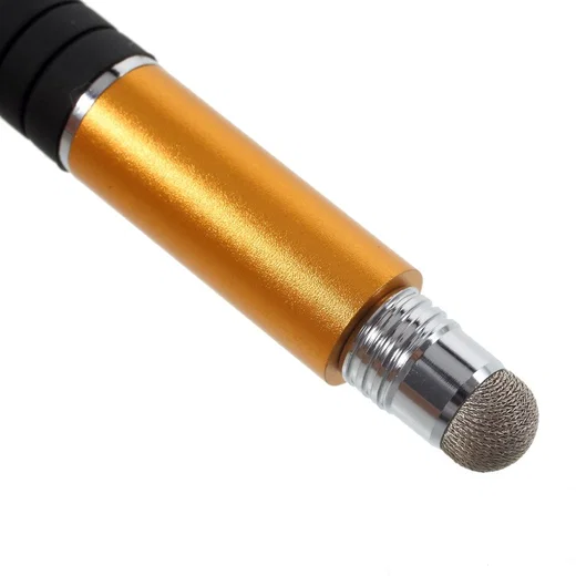 Universele Stylus Pen 3 Koppen voor Smartphone - Tablet – iPad Goud afbeelding 3