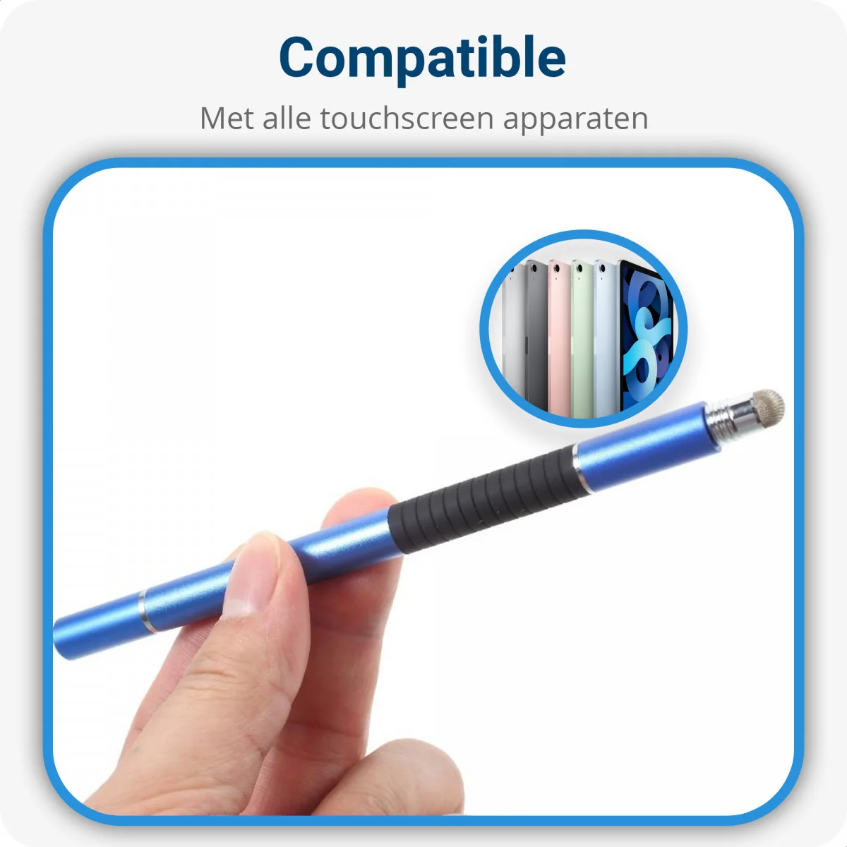 Universele Stylus Pen Voor Telefoon Tablet en iPad Met 3 Tips Blue afbeelding 2