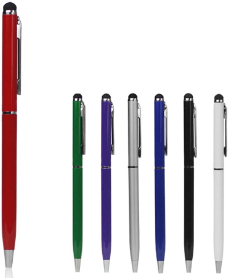 Universele Stylus Pen Met Soft Tip En Balpen Rood afbeelding 4