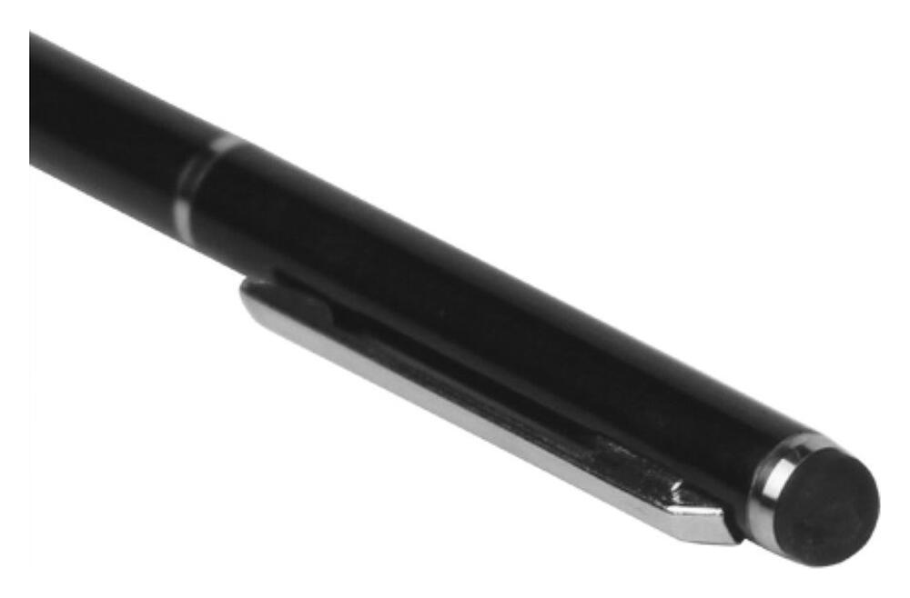 Universele Stylus Pen Met Soft Tip En Balpen Zwart afbeelding 3