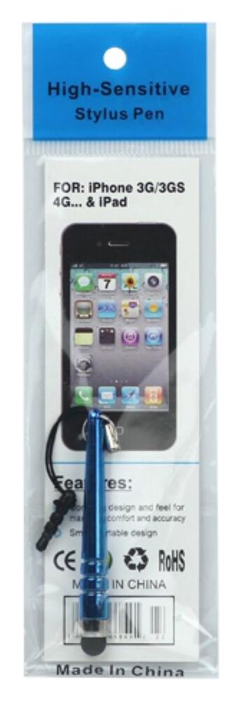 Universele Mini Stylus Pen Met 3.5MM Koord Blauw afbeelding 6