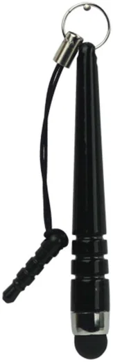 Universele Mini Stylus Pen Met 3.5MM Koord Zwart afbeelding 1