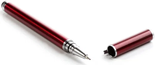 Universele Stylus Pen Met Balpen En Dop Rood afbeelding 3