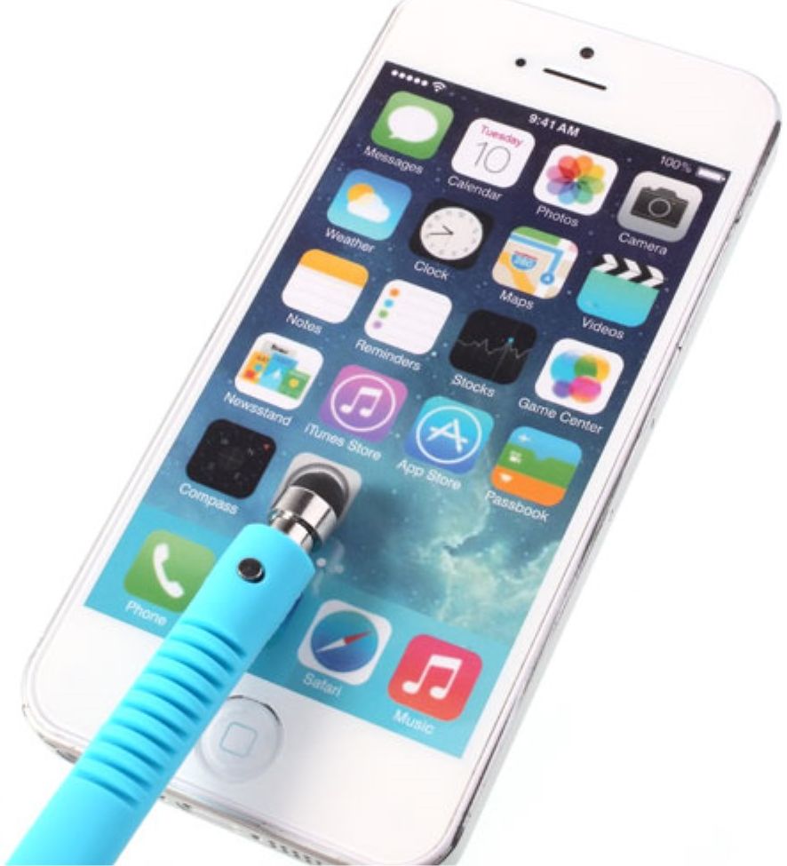 Universele Siliconen Capacitive Stylus Armband Blauw afbeelding 3