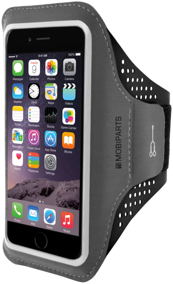 Mobiparts Comfort Fit Armband iPhone 8 / 7 / 6 Plus Sporthoesje Zwart afbeelding 1