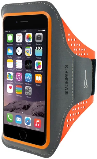 Mobiparts Comfort Fit Armband iPhone 8 / 7 / 6 Plus Sporthoesje Oranje afbeelding 1