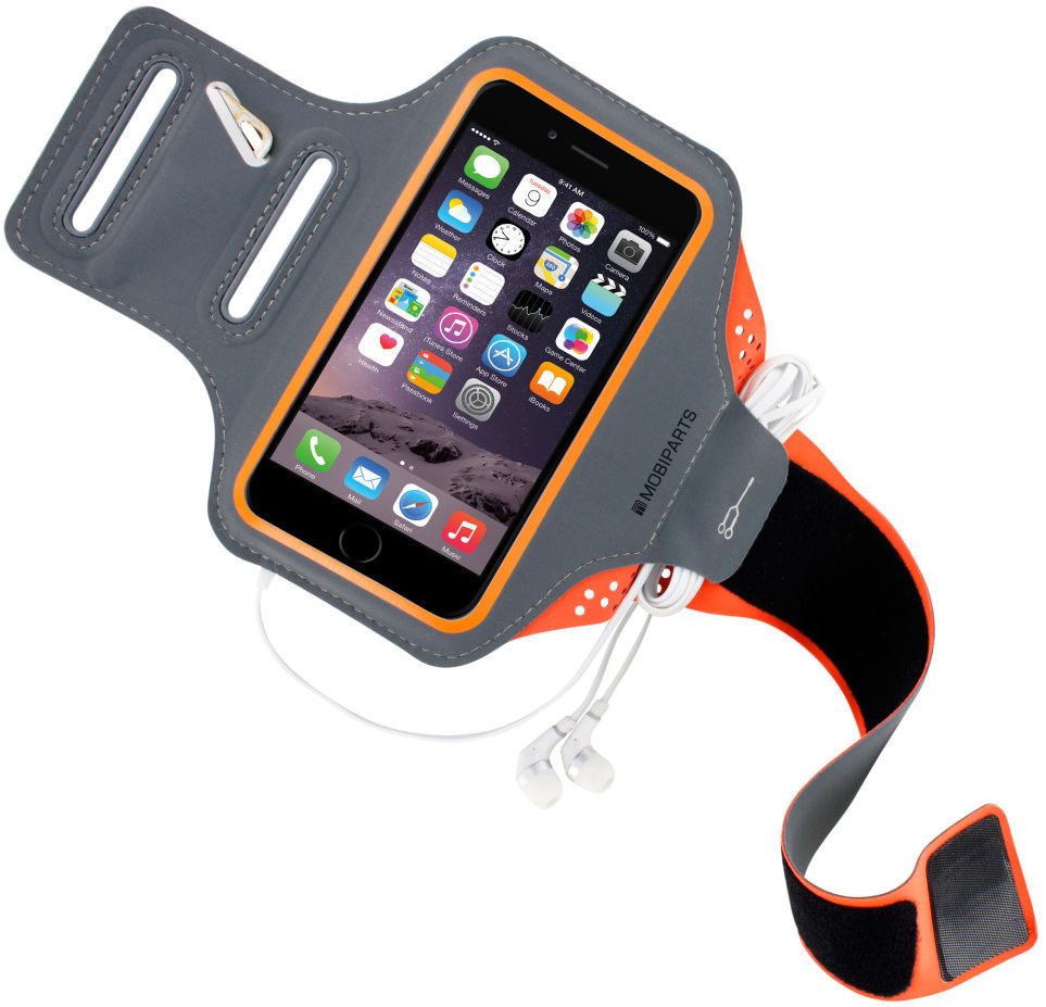 Mobiparts Comfort Fit Armband iPhone 8 / 7 / 6 Plus Sporthoesje Oranje afbeelding 2