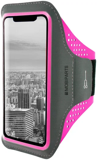 Mobiparts Comfort Fit Armband Apple iPhone XR Sporthoesje Roze afbeelding 1