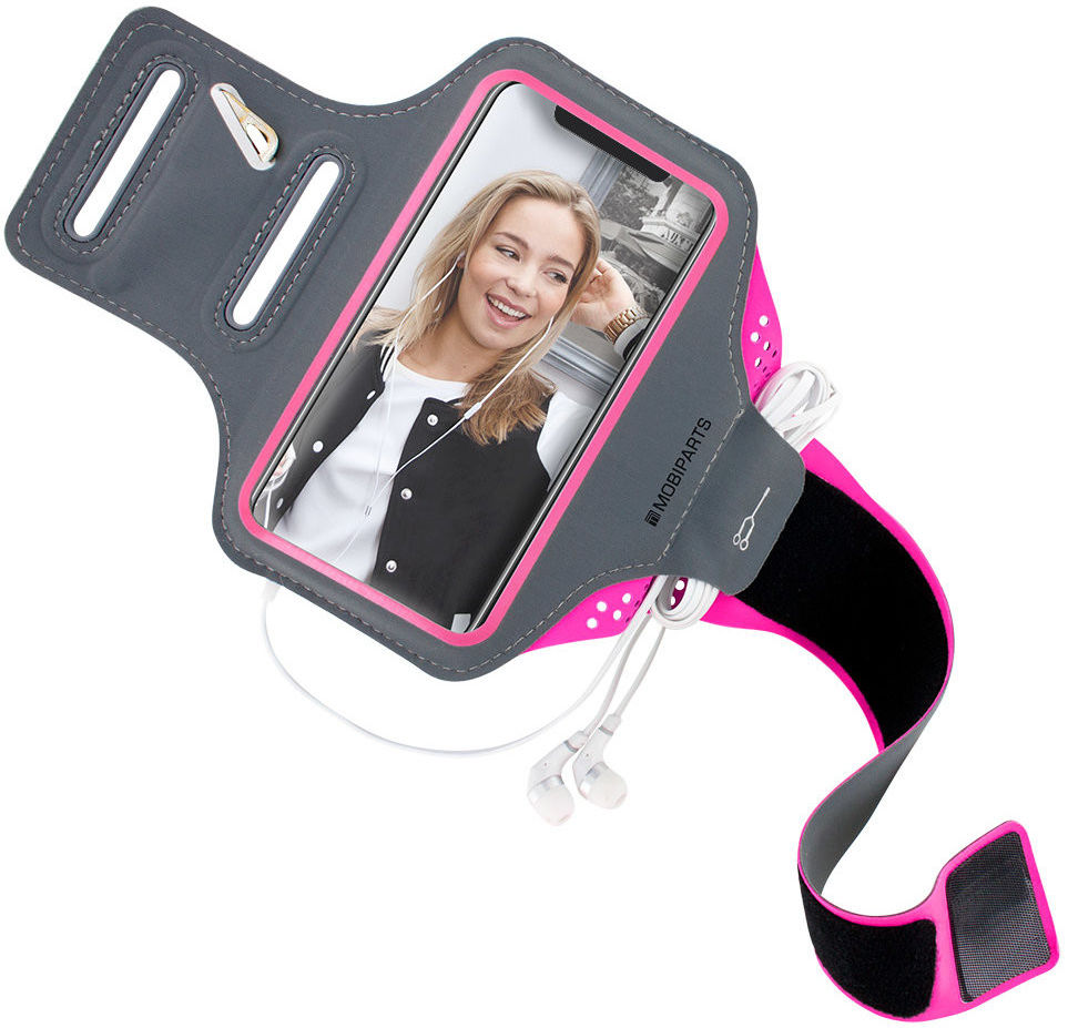 Mobiparts Comfort Fit Armband Apple iPhone XR Sporthoesje Roze afbeelding 2