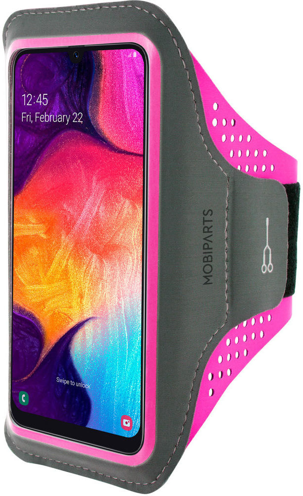 Mobiparts Comfort Fit Armband Samsung Galaxy A40 Sporthoesje Roze afbeelding 1