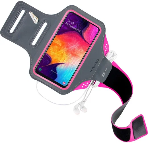 Mobiparts Comfort Fit Armband Samsung Galaxy A40 Sporthoesje Roze afbeelding 2