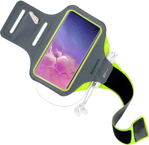 Mobiparts Comfort Fit Armband Samsung Galaxy S10 Sporthoesje Groen afbeelding 2