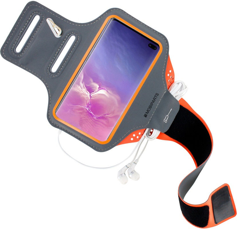 Mobiparts Comfort Fit Armband Samsung S10 Plus Sporthoesje Oranje afbeelding 2