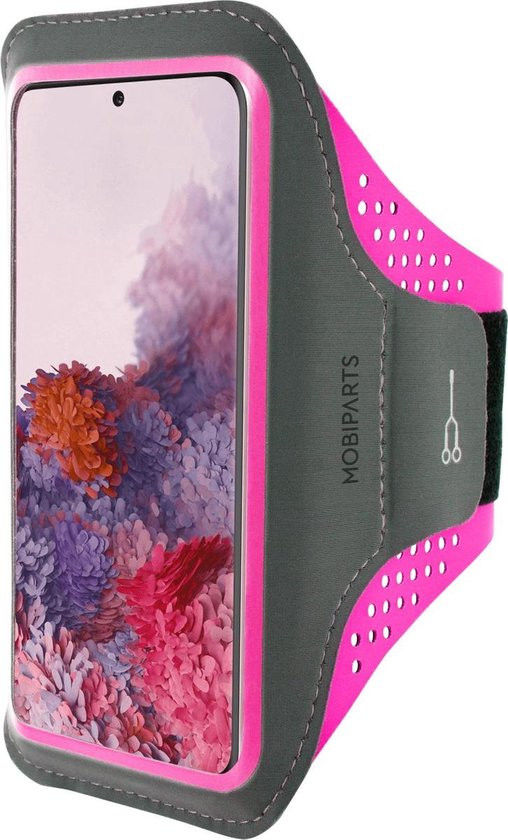 Mobiparts Comfort Fit Armband Samsung Galaxy S20 Sporthoesje Roze afbeelding 1