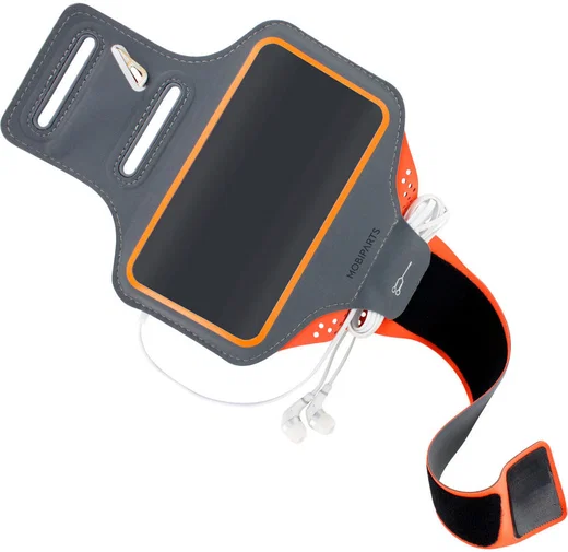 Mobiparts Comfort Fit Armband Samsung S20 Plus Sporthoesje Oranje afbeelding 2