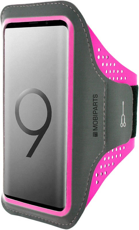 Mobiparts Comfort Fit Armband Samsung Galaxy S9 Sporthoesje Roze afbeelding 1