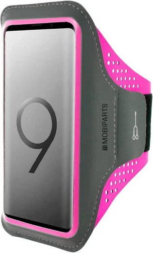 Mobiparts Comfort Fit Armband Samsung Galaxy S9 Sporthoesje Roze afbeelding 1