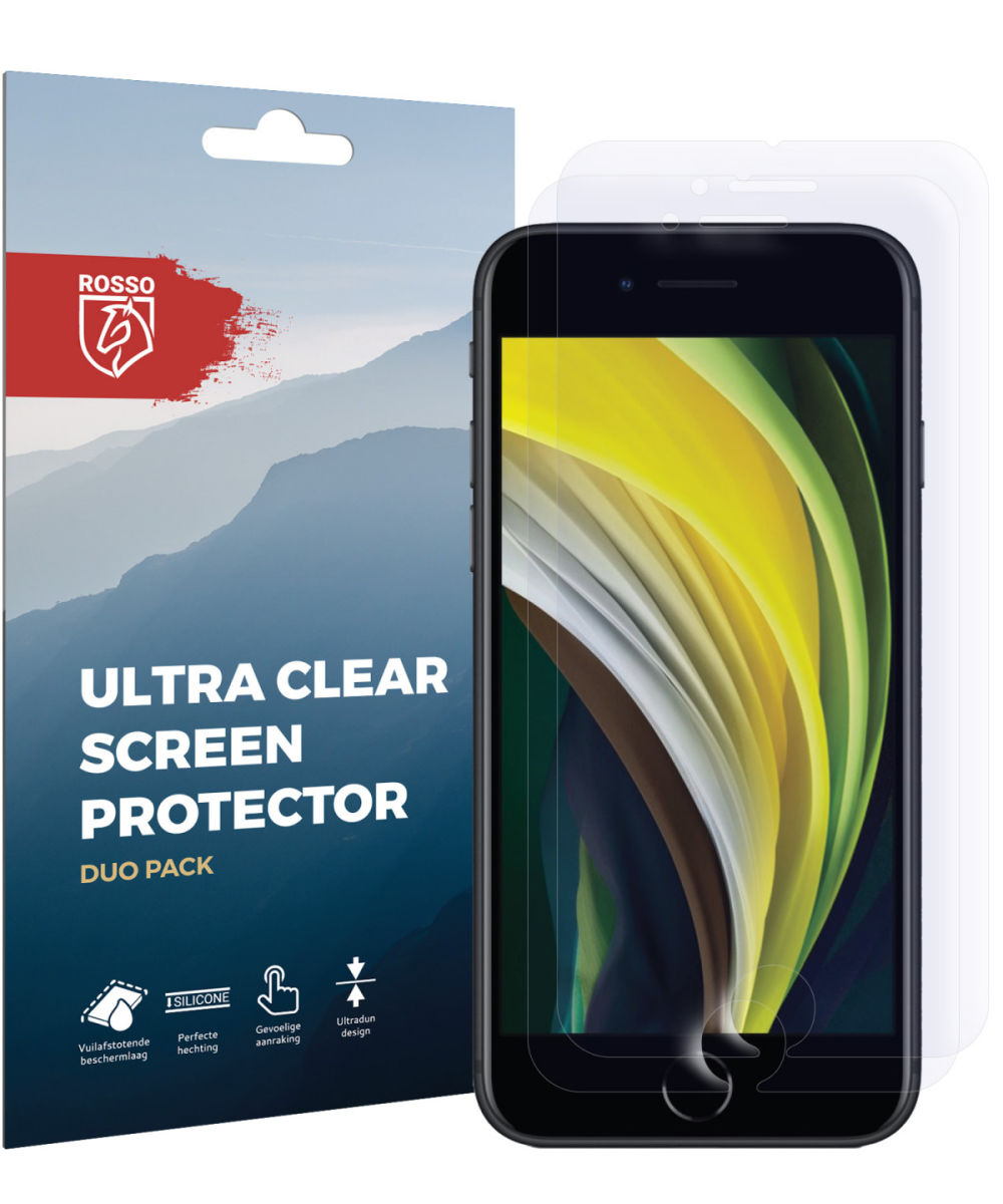 Rosso iPhone SE 2020 / 2022 Ultra Clear Screen Protector Duo Pack afbeelding 10
