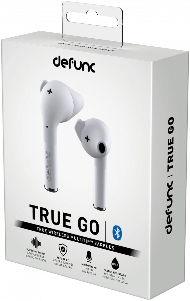 DeFunc TRUE GO Draadloze Oordopjes In-Ear Bluetooth Headset Wit afbeelding 3