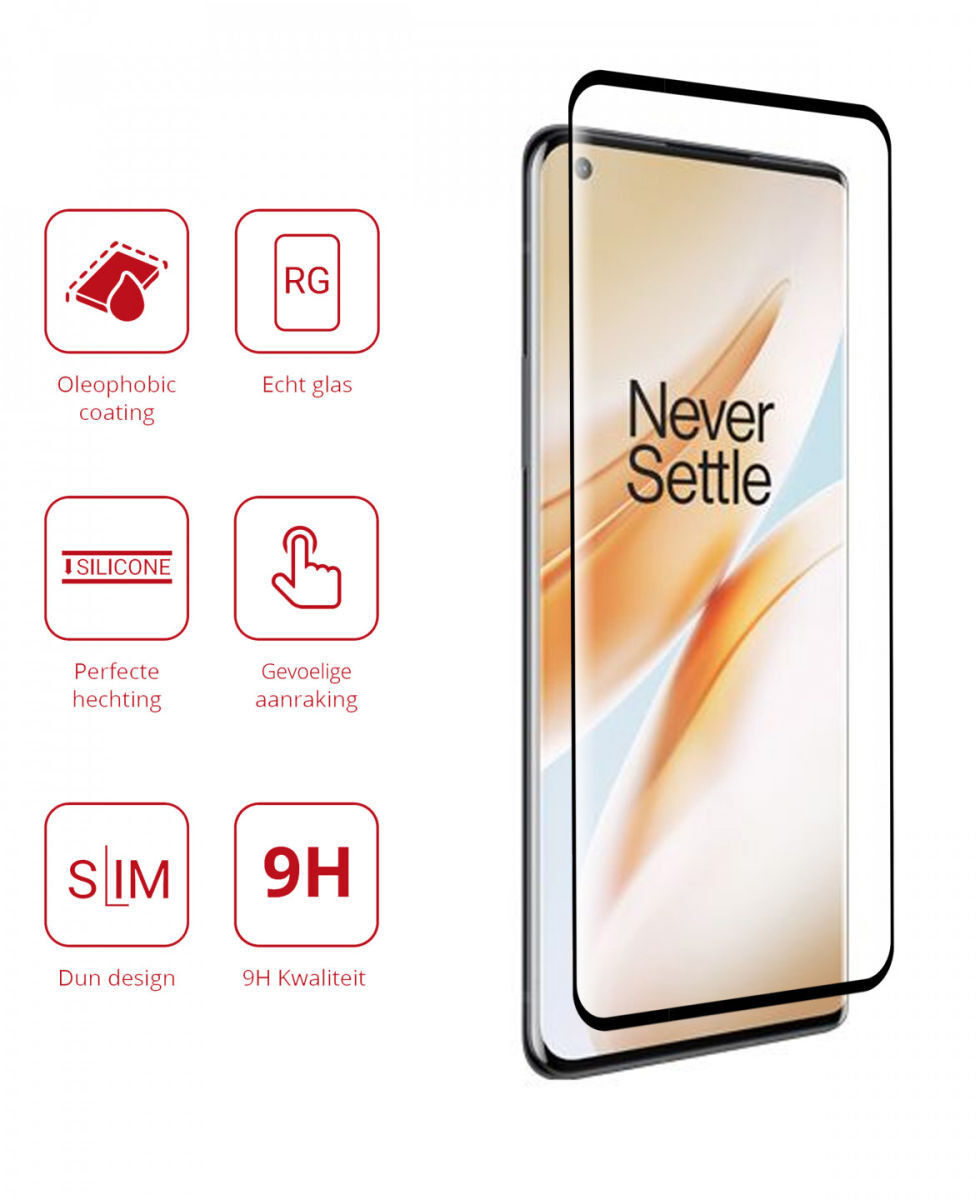 Rosso OnePlus 8 Pro 9H Tempered Glass Screen Protector afbeelding 2