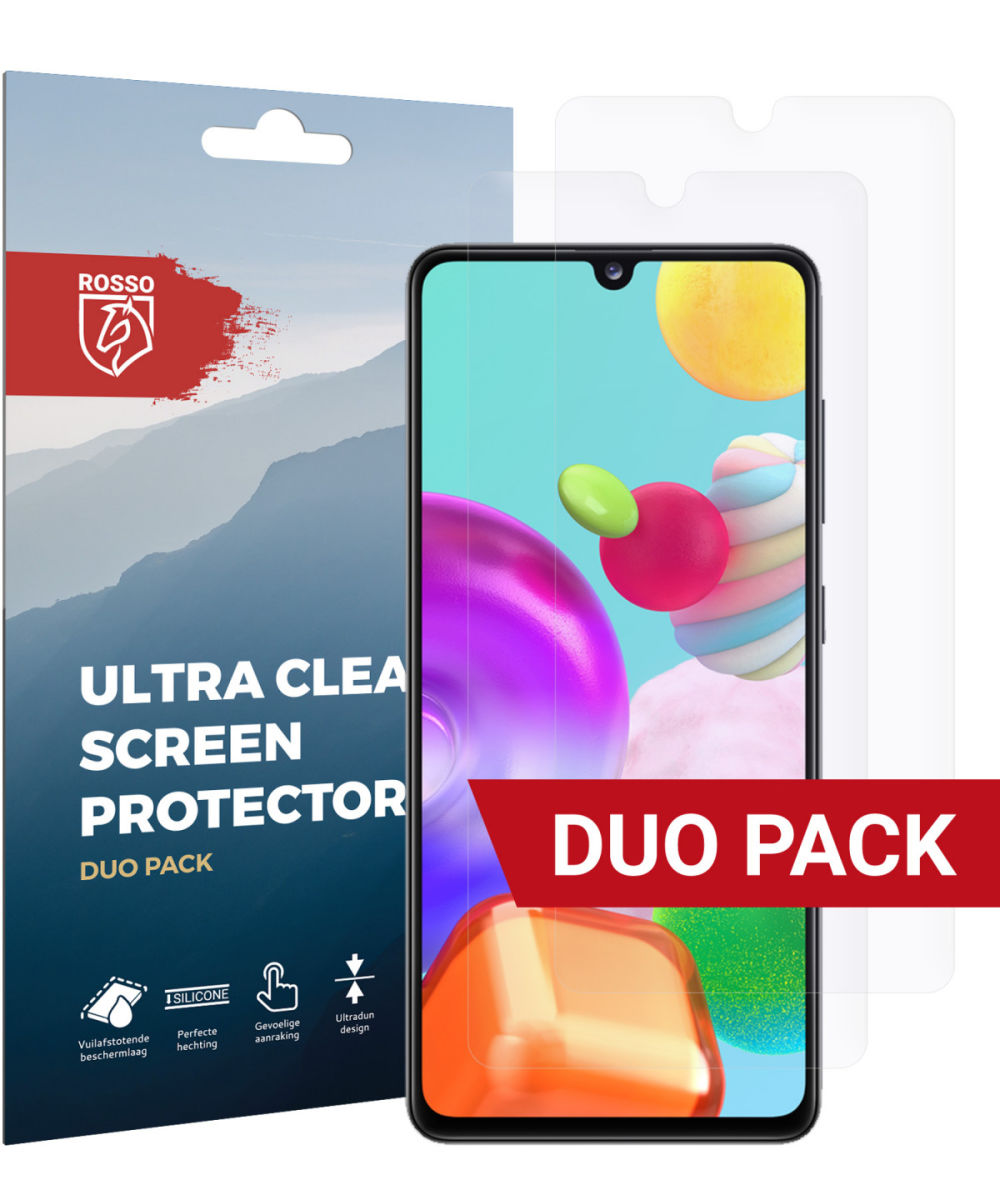 Rosso Samsung Galaxy A41 Ultra Clear Screen Protector Duo Pack afbeelding 1