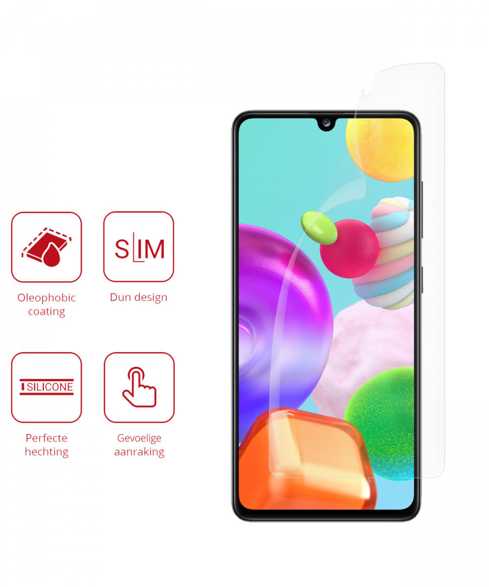 Rosso Samsung Galaxy A41 Ultra Clear Screen Protector Duo Pack afbeelding 2