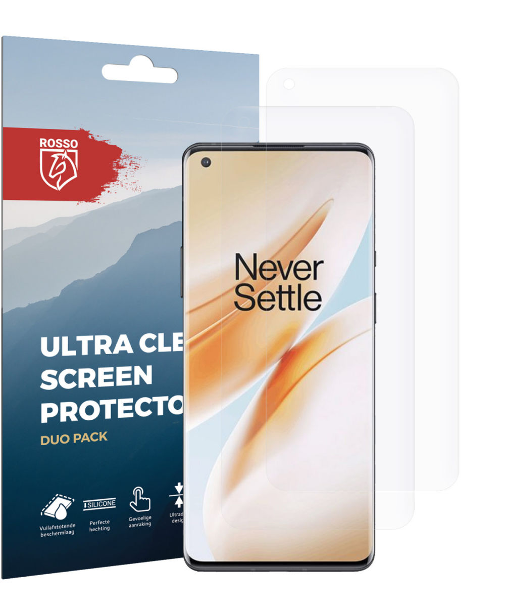 Rosso OnePlus 8 Pro Ultra Clear Screen Protector 2-Pack afbeelding 10