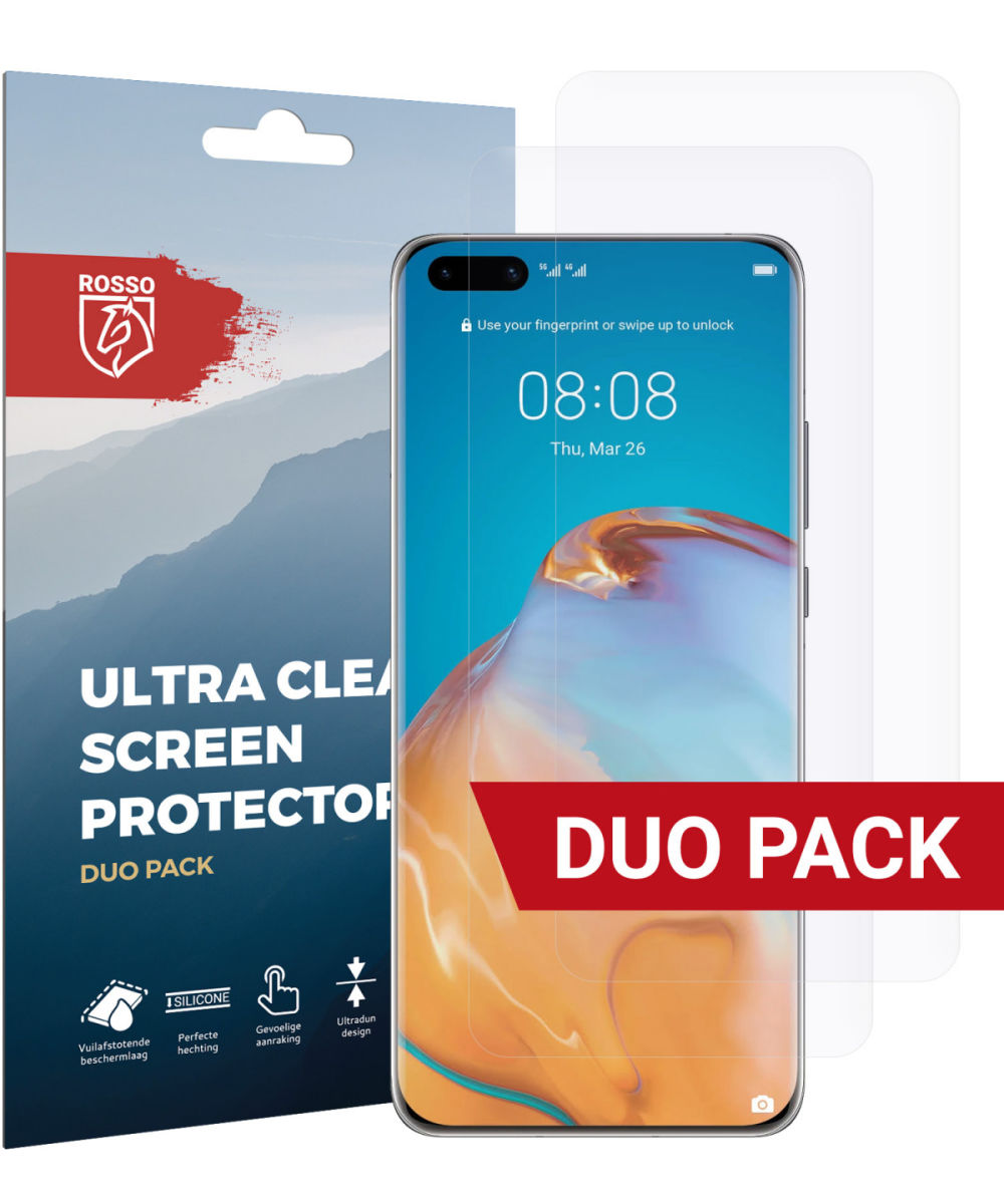 Rosso Huawei P40 Pro Ultra Clear Screen Protector Duo Pack afbeelding 1