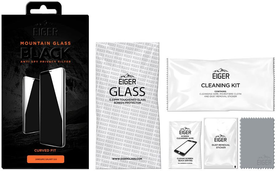 Eiger Samsung Galaxy S20 Privacy Glass Case Friendly Screen Protector afbeelding 6