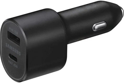 Originele Samsung Super Fast Charge USB-A / USB-C Autolader Zwart afbeelding 3