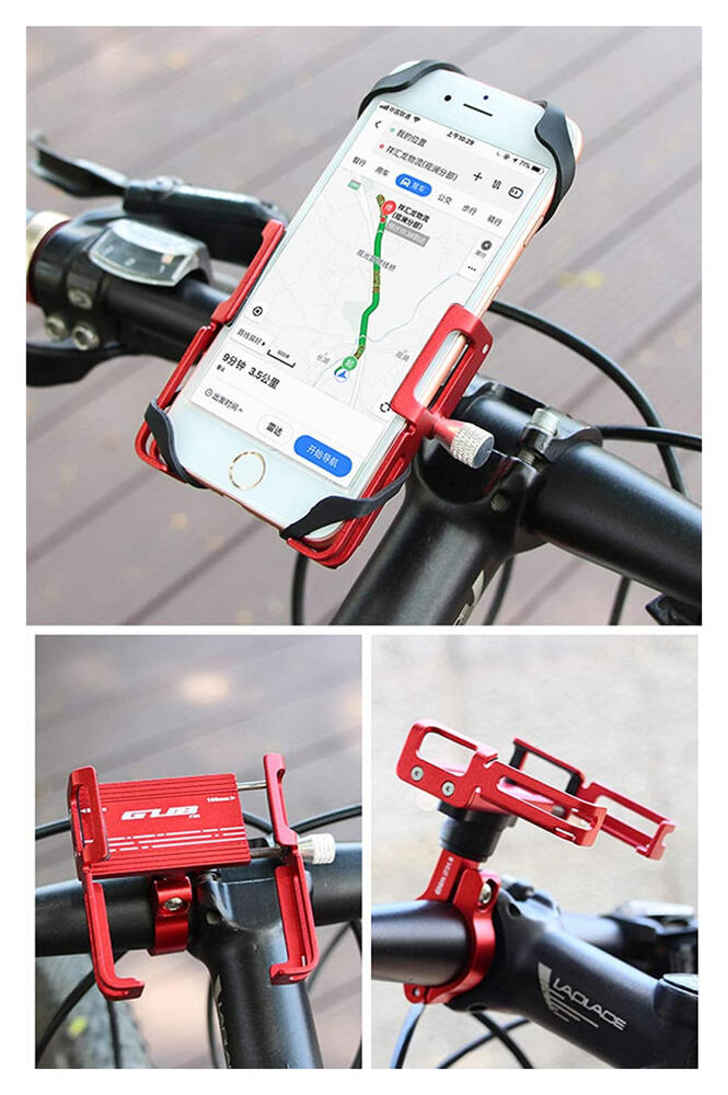 GUB P20 Universele Verstelbare Telefoonhouder voor Fietsen Rood afbeelding 8
