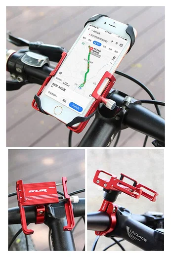 GUB P20 Universele Verstelbare Telefoonhouder voor Fietsen Rood afbeelding 8