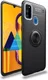 Samsung Galaxy M21 Hoesje met Ring Kickstand Zwart afbeelding 1