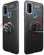Samsung Galaxy M21 Hoesje met Ring Kickstand Zwart afbeelding 10