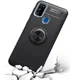 Samsung Galaxy M21 Hoesje met Ring Kickstand Zwart afbeelding 2