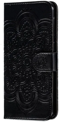 Samsung Galaxy M21 Hoesje Portemonnee met Mandala Print Zwart afbeelding 7