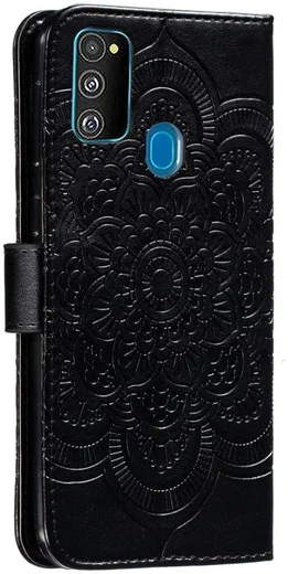 Samsung Galaxy M21 Hoesje Portemonnee met Mandala Print Zwart afbeelding 8