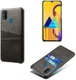 Samsung Galaxy M21 Hoesje met Kunstlederen Coating Zwart afbeelding 2