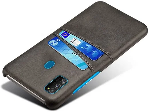 Samsung Galaxy M21 Hoesje met Kunstlederen Coating Zwart afbeelding 5