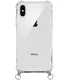 Apple iPhone XS / X Hoesje Hybride Back Cover met Koord Zwart afbeelding 2