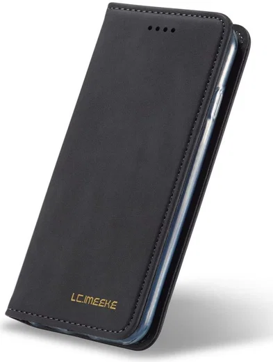 iPhone SE (2020/2022)/8/7 Hoesje Portemonnee Book Case Kunstleer Zwart afbeelding 11